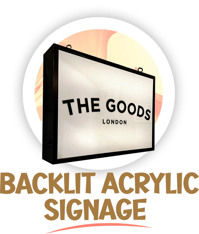 Backlit Acrylic Signages Backlit Acrylic Signages
