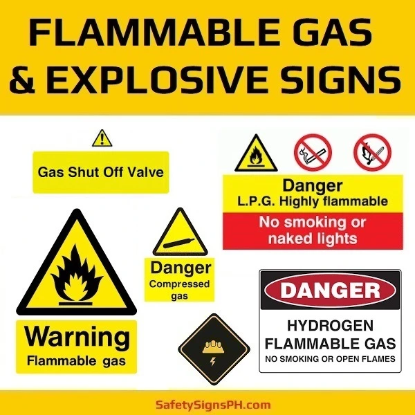 Flammable Explosive Signs